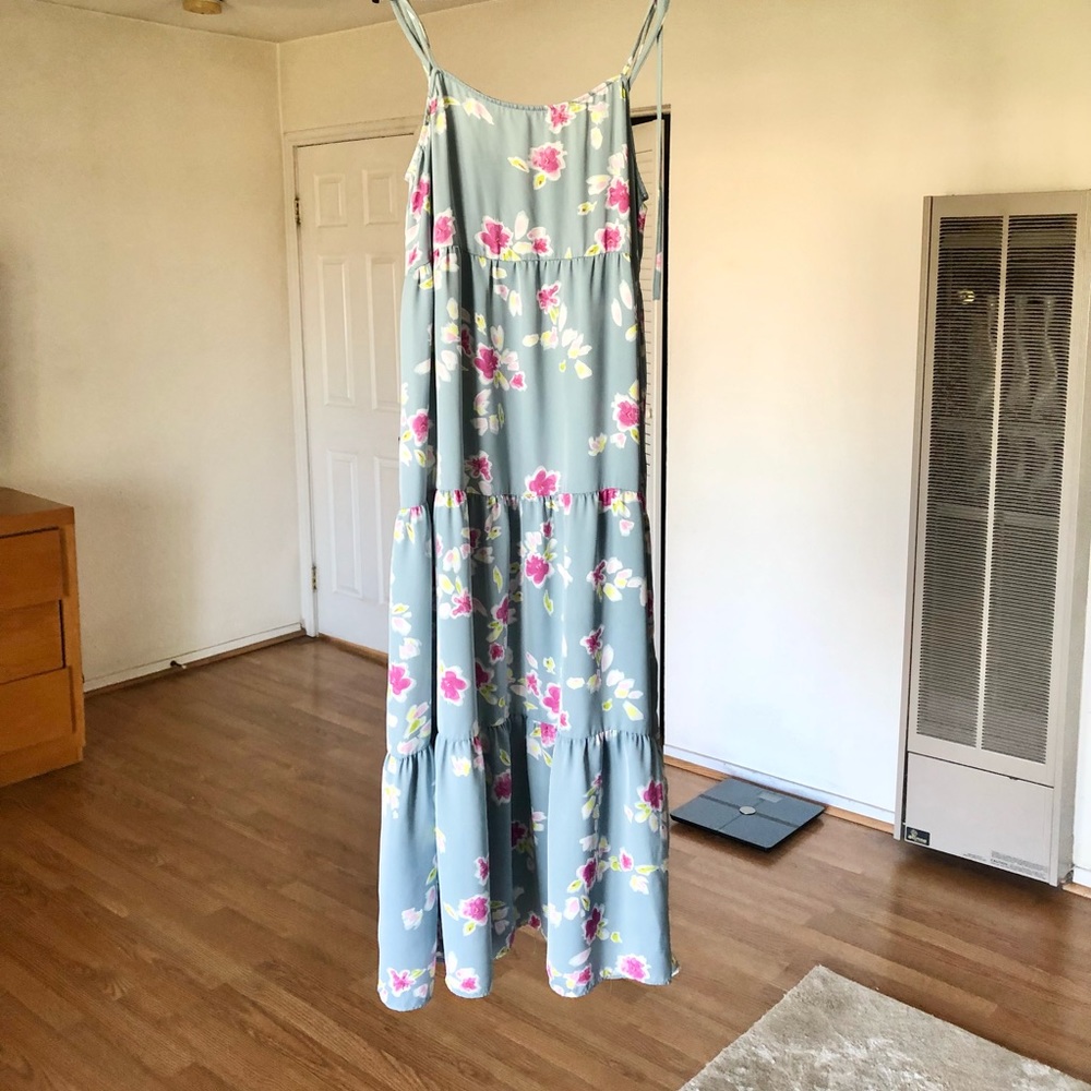 Zara NWT S floral midi print dress